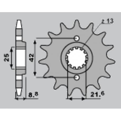 JR ZĘBATKA PRZEDNIA 523 15 KAWASAKI KLR600 (JTF516.15)