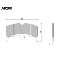 NISSIN 2024/10 KLOCKI HAMULCOWE KH80 PREMIUM SEMI-METALLIC (SPIEK METALICZNY) (ECE R90) (MADE IN JAPAN) (2P-222NS)