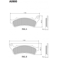 NISSIN 2024/10 KLOCKI HAMULCOWE KH388 PREMIUM SEMI-METALLIC (SPIEK METALICZNY) (ECE R90) (MADE IN JAPAN) (2P-308NS)