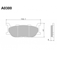 NISSIN 2024/10 KLOCKI HAMULCOWE KH179 PREMIUM SEMI-METALLIC (SPIEK METALICZNY) (ECE R90) (MADE IN JAPAN) (2P-233NS)