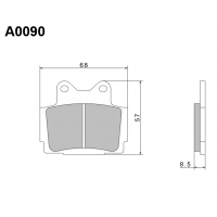 NISSIN 2024/10 KLOCKI HAMULCOWE KH104 PREMIUM SEMI-METALLIC (SPIEK METALICZNY) (ECE R90) (MADE IN JAPAN) (2P-209NS)