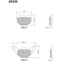 NISSIN 2024/10 KLOCKI HAMULCOWE KH67 PREMIUM SEMI-METALLIC (SPIEK METALICZNY) (ECE R90) (MADE IN JAPAN) (2P-236NS)