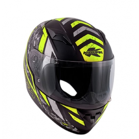 KAPPA 2024/12 KASK KJ04 EVO PROX JUNIOR INTEGRALNY FULLFACE KOLOR / CZARNY / ŻÓŁTY FLUO MATT ROZMIAR 52 / L (HOMOLOGACJA ECE 22R