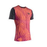 LEATT KOSZULKA PREMIUM T-SHIRT JUNGLE KOLOR GRAFITOWY/POMARAŃCZOWY/RÓŻOWY ROZMIAR L (CASUAL)