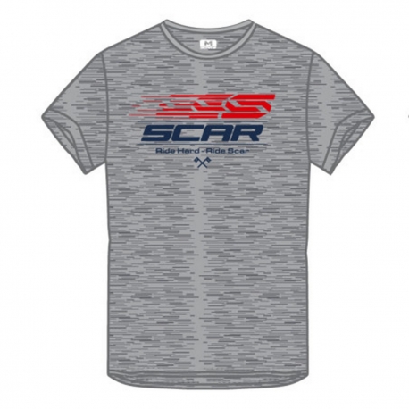 SCAR RACING KOSZULKA T-SHIRT Z LOGIEM SCAR KOLOR SZARY ROZMIAR S