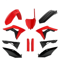 POLISPORT KOMPLET PLASTIKÓW (FULL KIT) HONDA CRF 250R '18-'21 CRF 450R '17-'20 W ZESTAWIE TABLICA PRZEDNIA (8667200002) I OSŁON