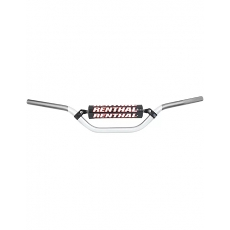 RENTHAL KIEROWNICA 7/8 CALA (22MM) MX MINI HANDLEBAR SILVER/GREY KAWASAKI KX 65 02-16 PADDED KOLOR SREBRNY/SZARY Z GĄBKA