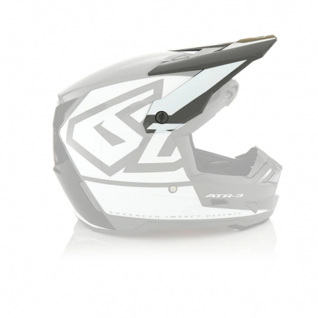 6D HELMETS REPLACEMENT VISOR - DASZEK DO KASKU ATR-3 HEX WHITE KOLOR BIAŁY/SZARY