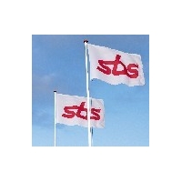 SBS MATERIAŁY PROMOCYJNE FLAGA BIAŁO/CZERWONA Z LOGIEM SBS MATERIAŁY PROMOCYJNE 150X200