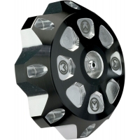 GAS CAP ALUMINUM BLACK / SILVER