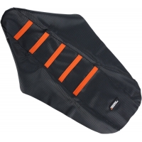 RIBBED SEAT COVER BLACK/ORANGE