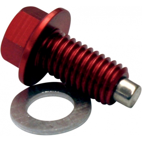 MAGNETIC DRAIN PLUG ZIP-TY RED KAWASAKI