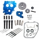 Cam Chest Kit w/o Cams Gear drive Oil cooled Blk PR TC 99-06