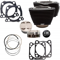 Cylinder Kit 136" Black with Non-Highlighted Fins M8