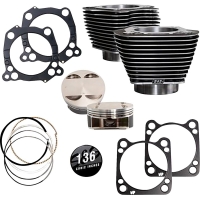 Cylinder Kit 136" with Highlighted Black Granite Fins M8