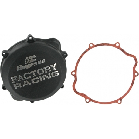 CLUTCH COVER FACTORY RACING ALUMINUM REPLACEMENT BLACK