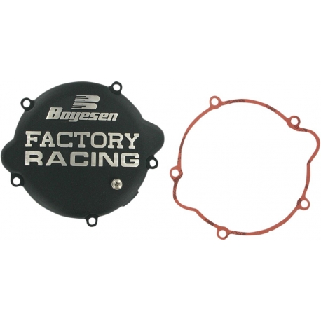 CLUTCH COVER FACTORY RACING ALUMINUM REPLACEMENT BLACK