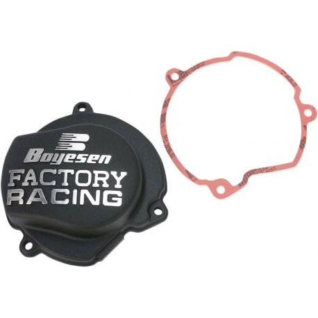 IGNITION COVER FACTORY RACING ALUMINUM REPLACEMENT POWDER-COATED BLACK