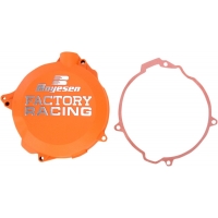 CLUTCH COVER FACTORY RACING ALUMINUM REPLACEMENT POWDER-COATED ORANGE