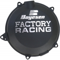 CLUTCH COVER FACTORY RACING ALUMINUM REPLACEMENT POWDER-COATED BLACK