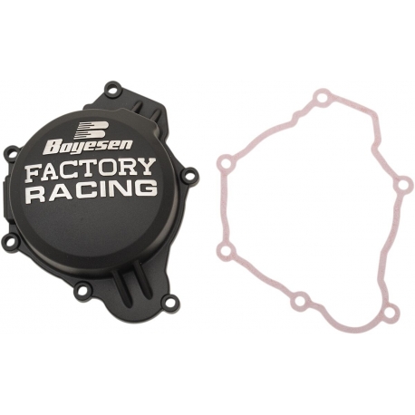 IGNITION COVER FACTORY RACING ALUMINUM REPLACEMENT POWDER-COATED BLACK