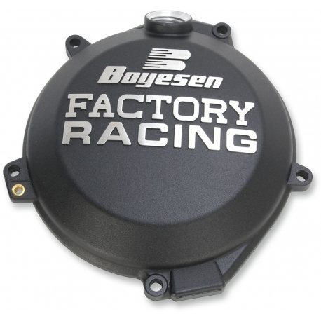 CLUTCH COVER FACTORY RACING ALUMINUM REPLACEMENT BLACK