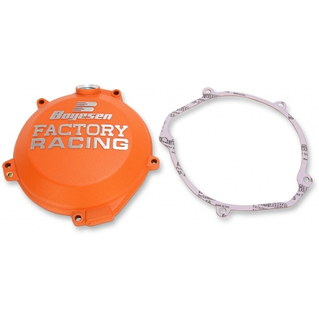 CLUTCH COVER FACTORY RACING ALUMINUM CUSTOM REPLACEMENT POWDER-COATED ORANGE