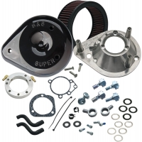 AIR CLEANER KIT CLASSIC TEARDROP FOR STOCK CARB/EFI GLOSS BLACK