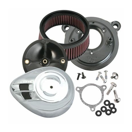 AIR CLEANER KIT STEALTH CV/EFI W/AIR STREAM COVER CHROME