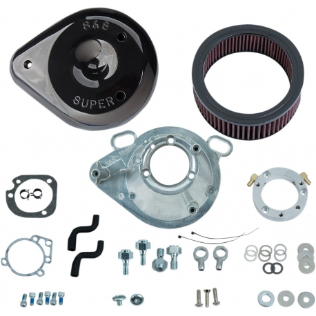 AIR CLEANER KIT CLASSIC TEARDROP STOCK EFI GLOSSY BLACK