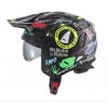 UFO KASK SHERATAN JET / TRIAL Z BLENDĄ PRZECIWSŁONECZNĄ KOLOR CZARNY/MIX APLIKACJI UFO ROZMIAR M ( ECE 22R06 ) - KOLEKCJA 2024