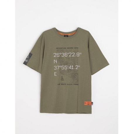 DIVERSE EXTREME TEAM - DAKAR RALLY KOSZULKA (T-SHIRT) DKR OV 0924 KOLOR KHAKI ROZMIAR M