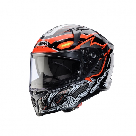 CABERG KASK INTEGRALNY AVALON X GURKHA KOLOR CZARNY/SZARY/POMARAŃCZOWY FLUO ROZMIAR XXL