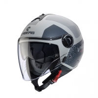 CABERG KASK OTWARTY JET Z BLENDĄ MODEL RIVIERA V4X ALPHA KOLOR PIASKOWY/SZARY MAT ROZMIAR XL