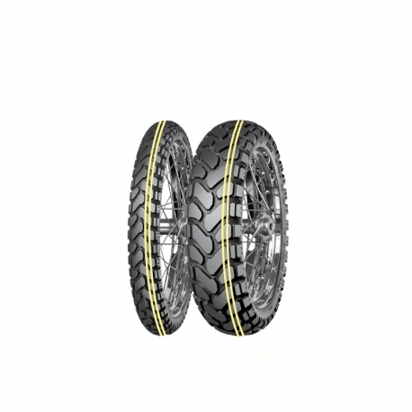 MITAS OPONA 110/80B19 ENDURO TRAIL+ DAKAR (PODWÓJNY ŻÓŁTY PASEK) 59H M+S PRZÓD DOT 01/2024 (460041) (zamiennik:70000543)