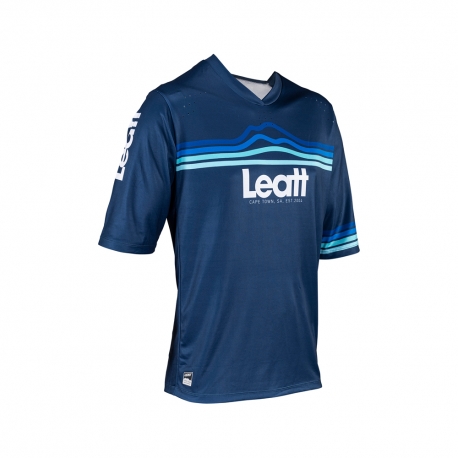 LEATT NOWOŚĆ KOSZULKA ROWEROWA MTB ENDURO 3.0 JERSEY DENIM KOLOR GRANATOWY ROZMIAR XL