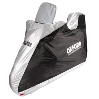 OXFORD AQUATEX SCOOTER HIGHSCREEN TOPBOX POKROWIEC WODOODPORNY NA SKUTER Z WYSOKĄ SZYBĄ I KUFREM KOLOR SZARY/CZARNY ROZMIAR UNIW