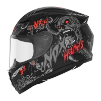 NOX KASK INTEGRALNY (FULL FACE) N731 ZUMBI KID / JUNIOR (DZIECIĘCY) KOLOR CZARNY/CZERWONY MAT ROZMIAR S