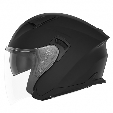 NOX KASK OTWARTY JET Z BLENDĄ N130 SOLID KOLOR CZARNY MAT ROZMIAR L