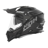 NOX KASK OFFROAD / TRAIL DUOSPORT (DUAL) N312 VAPOR Z SZYBKĄ I BLENDĄ KOLOR CZARNY/TYTANOWY MAT ROZMIAR XXL