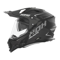 NOX KASK OFFROAD / TRAIL DUOSPORT (DUAL) N312 VAPOR Z SZYBKĄ I BLENDĄ KOLOR CZARNY/TYTANOWY MAT ROZMIAR XL