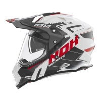 NOX KASK OFFROAD / TRAIL DUOSPORT (DUAL) N312 VAPOR Z SZYBKĄ I BLENDĄ KOLOR BIAŁY/CZARNY/CZERWONY ROZMIAR XL
