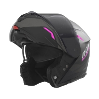 NOX KASK SZCZĘKOWY (FLIP-UP) Z BLENDĄ N968 ULTRA KOLOR CZARNY/RÓŻOWY MAT ROZMIAR S
