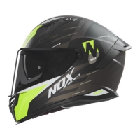 NOX KASK INTEGRALNY (FULL FACE) Z BLENDĄ N401 CROWER KOLOR CZARNY/ŻÓŁTY FLUO MAT ROZMIAR S
