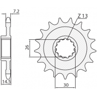 SUNSTAR ZĘBATKA PRZEDNIA 2198 17 BMW S1000RR '09-'15, S 1000R '13-'22, S 1000XR '14-'22, HP4 '13-'15 (JTF404.17) (ŁAŃC. 525) (21
