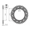 SUNSTAR ZĘBATKA TYLNA 702 43 HUSQVARNA SM 610 (08-09), SUZUKI DR350 (90-03), RGV 250 (91-96) (JTR822.43) (ŁAŃC. 520) (70243JT)