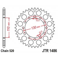 JT ZĘBATKA TYLNA 504 42 HONDA TRX 200 '90-97', KAWASAKI EL 250 '88-03' (50442JT) (ŁAŃC.520)