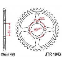 JT ZĘBATKA TYLNA 843 54 YAMAHA TT-R 125 '02-21' (84354JT) (ŁAŃC.428)