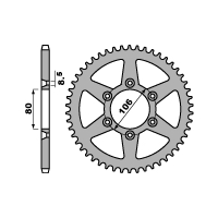 PBR ZĘBATKA TYLNA 3560 49 C45 APRILIA 125 RX 91-95, RX125 08-12 (ŁAŃC. 520) (JTR22.49)
