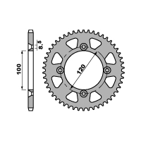 PBR ZĘBATKA TYLNA 798 51 C45 SUZUKI RM 80/85, YAMAHA YZ 80/85 (428) (JTR798.51)